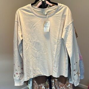 #57 Hem & Thread Embroidered Crewneck NWT